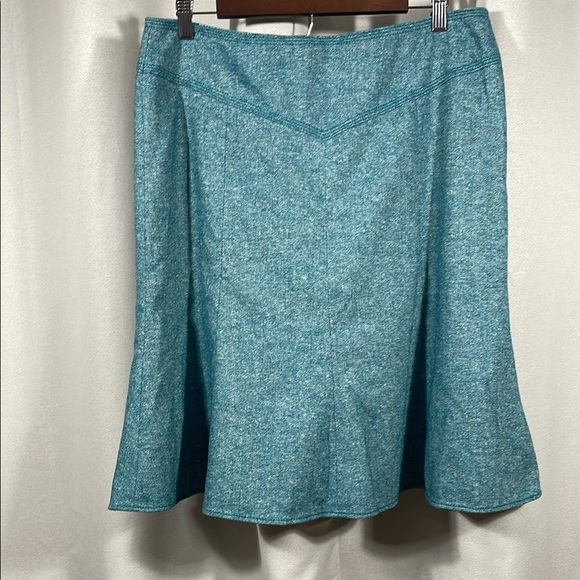 LOFT teal Blue  with flecks of color A-Line Knee-Length Skirt for Work - Picture 1 of 5
